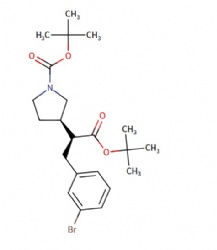 tert-butyl (R)-3-((S)-3-(3-bromophenyl)-1-(tert-butoxy)-1-oxopropan-2-yl)pyrrolidine-1-carboxylate