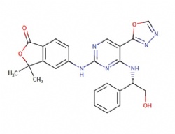 (S)-5-((4-((2-hydroxy-1-phenylethyl)amino)-5-(1,3,4-oxadiazol-2-yl)pyrimidin-2-yl)amino)-3,3-dimethylisobenzofuran-1(3H)-one