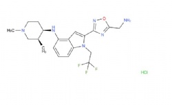 2-(5-(aminomethyl)-1,2,4-oxadiazol-3-yl)-N-((3S,4R)-1,3-dimethylpiperidin-4-yl)-1-(2,2,2-trifluoroethyl)-1H-indol-4-amine hydrochloride
