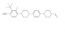 3-fluoro-4-(4-(4-(4-formylpiperidin-1-yl)phenyl)piperidin-1-yl)-2-(trifluoromethyl)benzonitrile