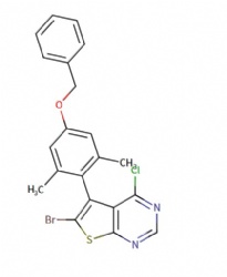 5-(4-(benzyloxy)-2,6-dimethylphenyl)-6-bromo-4-chlorothieno[2,3-d]pyrimidine