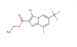 ethyl 3-bromo-8-iodo-6-(trifluoromethyl)imidazo[1,2-a]pyridine-2-carboxylate