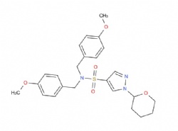 N,N-bis(4-methoxybenzyl)-1-(tetrahydro-2H-pyran-2-yl)-1H-pyrazole-4-sulfonamide