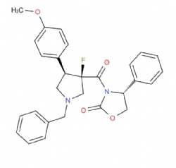 (4R)-3-[(3R,4R)-1-benzyl-3-fluoro-4-(4-methoxyphenyl)pyrrolidine-3-carbonyl]-4-phenyl-1,3-oxazolidin-2-one