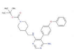 tert-butyl 4-(((6-amino-5-(4-phenoxyphenyl)pyrimidin-4-yl)amino)methyl)piperidine-1-carboxylate