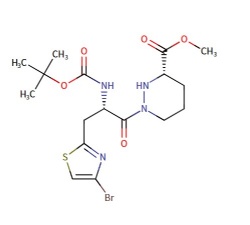 methyl (S)-1-((S)-3-(4-bromothiazol-2-yl)-2-((tert-butoxycarbonyl)amino)propanoyl)hexahydropyridazine-3-carboxylate