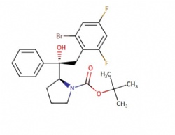 tert-butyl (S)-2-((S)-2-(2-bromo-4,6-difluorophenyl)-1-hydroxy-1-phenylethyl)pyrrolidine-1-carboxylate