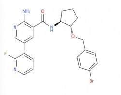 6-amino-N-{(1S,2S)-2-[(4-bromophenyl)methoxy]cyclopentyl}-2'-fluoro[3,3'-bipyridine]-5- carboxamide