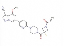 6-(6-(4-(1-acryloyl-3-fluoroazetidine-3-carbonyl)piperazin-1-yl)pyridin-3-yl)-4-methoxypyrazolo[1,5-a]pyridine-3-carbonitrile
