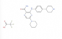 5-(piperidin-1-yl)-3-((4-(piperidin-4-yl)phenyl)amino)pyrazine-2-carboxamide 2,2,2-trifluoroacetate