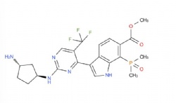 methyl 3-(2-{[(1S,3S)-3-aminocyclopentyl]amino}-5-(trifluoromethyl)pyrimidin-4-yl)-7-(dimethylphosphoryl)-1H-indole-6-carboxylate