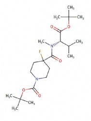tert-butyl (S)-4-((1-(tert-butoxy)-3-methyl-1-oxobutan-2-yl)(methyl)carbamoyl)-4-fluoropiperidine-1-carboxylate