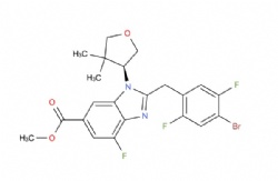 methyl 2-[(4-bromo-2,5-difluorophenyl)methyl]-1-[(3S)-4,4-dimethyloxolan-3-yl]-4-fluoro-1H-1,3-benzodiazole-6-carboxylate