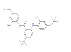 N-(6-methoxy-2-methylpyridin-3-yl)-5-((2-methyl-4-(trifluoromethoxy)phenyl)amino)-2-(trifluoromethyl)isonicotinamide
