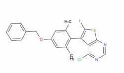 5-(4-(benzyloxy)-2,6-dimethylphenyl)-4-chloro-6-iodothieno[2,3-d]pyrimidine
