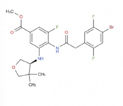 methyl 4-[2-(4-bromo-2,5-difluorophenyl)acetamido]-3-{[(3S)-4,4-dimethyloxolan-3-yl]amino}-5-fluorobenzoate