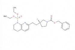 benzyl (S)-3-(2-(8-(diethoxyphosphoryl)-5,6,7,8-tetrahydro-1,8-naphthyridin-2-yl)ethyl)-3-fluoropyrrolidine-1-carboxylate