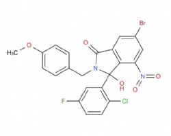 6-bromo-3-(2-chloro-5-fluorophenyl)-3-hydroxy-2-(4-methoxybenzyl)-4-nitroisoindolin-1-one