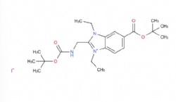 6-(tert-butoxycarbonyl)-2-(((tert-butoxycarbonyl)amino)methyl)-1,3-diethyl-1H-benzo[d]imidazol-3-ium iodide