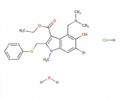 ethyl 6-bromo-4-((dimethylamino)methyl)-5-hydroxy-1-methyl-2-((phenylthio)methyl)-1H-indole-3-carboxylate hydrochloride hydrate