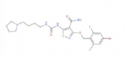 3-((4-bromo-2,6-difluorobenzyl)oxy)-5-(3-(4-(pyrrolidin-1-yl)butyl)ureido)isothiazole-4-carboxamide
