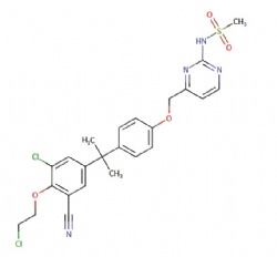 N-(4-((4-(2-(3-chloro-4-(2-chloroethoxy)-5-cyanophenyl)propan-2-yl)phenoxy)methyl)pyrimidin-2-yl)methanesulfonamide