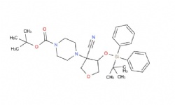 tert-butyl 4-(4-((tert-butyldiphenylsilyl)oxy)-3-cyanotetrahydrofuran-3-yl)piperazine-1-carboxylate