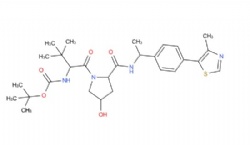 tert-butyl (1-(4-hydroxy-2-((1-(4-(4-methylthiazol-5-yl)phenyl)ethyl)carbamoyl)pyrrolidin-1-yl)-3,3-dimethyl-1-oxobutan-2-yl)carbamate