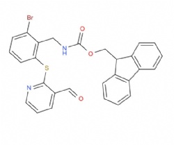 (9H-fluoren-9-yl)methyl (2-bromo-6-((3-formylpyridin-2-yl)thio)benzyl)carbamate