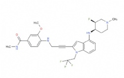 4-((3-(4-(((3S,4R)-3-fluoro-1-methylpiperidin-4-yl)amino)-1-(2,2,2-trifluoroethyl)-1H-indol-2-yl)prop-2-yn-1-yl)amino)-3-methoxy-N-methylbenzamide