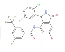 N-(6-bromo-3-(2-chloro-5-fluorophenyl)-1-oxoisoindolin-4-yl)-3-fluoro-5-(trifluoromethyl)benzamide