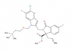 methyl (S)-1-allyl-2-((5-chloro-6-fluoro-1-((2-(trimethylsilyl)ethoxy)methyl)-1H-pyrrolo[3,2-b]pyridin-2-yl)methyl)-5-fluoro-3-oxoisoindoline-1-carboxylate