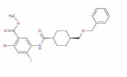 Methyl 5-(trans-4-((Benzyloxy)methyl)cyclohexane-1-carboxamido)-2-bromo-4-iodobenzoate