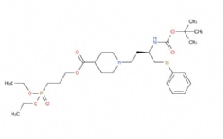 3-(diethoxyphosphoryl)propyl (R)-1-(3-((tert-butoxycarbonyl)amino)-4-(phenylthio)butyl)piperidine-4-carboxylate