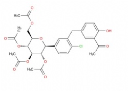(2R,3R,4R,5S,6S)-2-(acetoxymethyl)-6-(3-(3-acetyl-4-hydroxybenzyl)-4-chlorophenyl)tetrahydro-2H-pyran-3,4,5-triyl triacetate