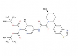 tert-butyl (5-(2-((2R,5S)-2-(benzo[d]thiazol-5-yl)-5-methylpiperidin-1-yl)-2-oxoacetamido)-3-methylpyridin-2-yl)(tert-butoxycarbonyl)carbamate