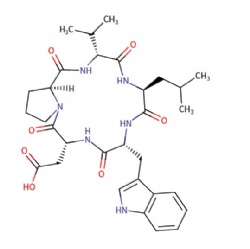 2-((3R,6S,9R,12R,17aS)-9-((1H-indol-3-yl)methyl)-6-isobutyl-3-isopropyl-1,4,7,10,13-pentaoxohexadecahydro-1H-pyrrolo[1,2-a][1,4,7,10,13]pentaazacyclopentadecin-12-yl)acetic acid