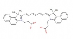 3-(2-((1E,3E,5E,7Z)-7-(3-(2-carboxyethyl)-1,1-dimethyl-1,3-dihydro-2H-benzo[e]indol-2-ylidene)hepta-1,3,5-trien-1-yl)-1,1-dimethyl-1H-benzo[e]indol-3-ium-3-yl)propanoate