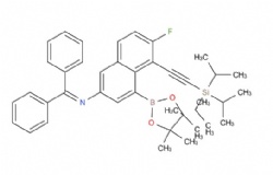 N-(6-fluoro-4-(4,4,5,5-tetramethyl-1,3,2-dioxaborolan-2-yl)-5-((triisopropylsilyl)ethynyl)naphthalen-2-yl)-1,1-diphenylmethanimine