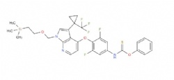 O-phenyl (3,5-difluoro-4-((3-(1-(trifluoromethyl)cyclopropyl)-1-((2-(trimethylsilyl)ethoxy)methyl)-1H-pyrrolo[2,3-b]pyridin-4-yl)oxy)phenyl)carbamothioate