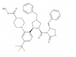 methyl 1-{2-[(3S,4R)-1-benzyl-4-[(4R)-4-benzyl-2-oxo-1,3-oxazolidine-3-carbonyl]pyrrolidin-3-yl]-5-(trifluoromethyl)phenyl}piperidine-4-carboxylate