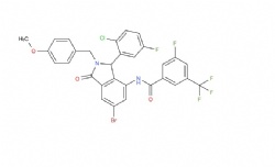 N-(6-bromo-3-(2-chloro-5-fluorophenyl)-2-(4-methoxybenzyl)-1-oxoisoindolin-4-yl)-3-fluoro-5-(trifluoromethyl)benzamide