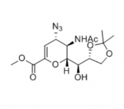(2R,3R,4S)-methyl 3-acetamido-4-azido-2-((S)-((R)-2,2-dimethyl-1,3-dioxolan-4-yl)(hydroxy)methyl)-3,4-dihydro-2H-pyran-6-carboxylate