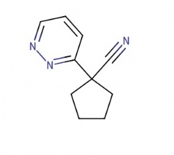 1-(pyridazin-3-yl)cyclopentane-1-carbonitrile