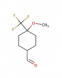 4-Methoxy-4-(trifluoromethyl)cyclohexanecarbaldehyde