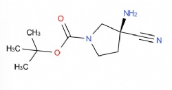 Tert-butyl (3S)-3-amino-3-cyanopyrrolidine-1-carboxylate