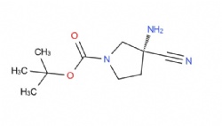 Tert-butyl (3R)-3-amino-3-cyanopyrrolidine-1-carboxylate