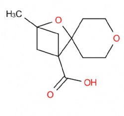 4-Methyl-3-oxaspiro(bicyclo(2.1.1)hexane-2,4'-oxane)-1-carboxylic acid