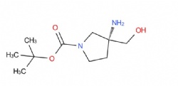 tert-Butyl (3R)-3-amino-3-(hydroxymethyl)pyrrolidine-1-carboxylate