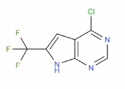4-chloro-6-(trifluoromethyl)-7H-pyrrolo(2,3-d)pyrimidine